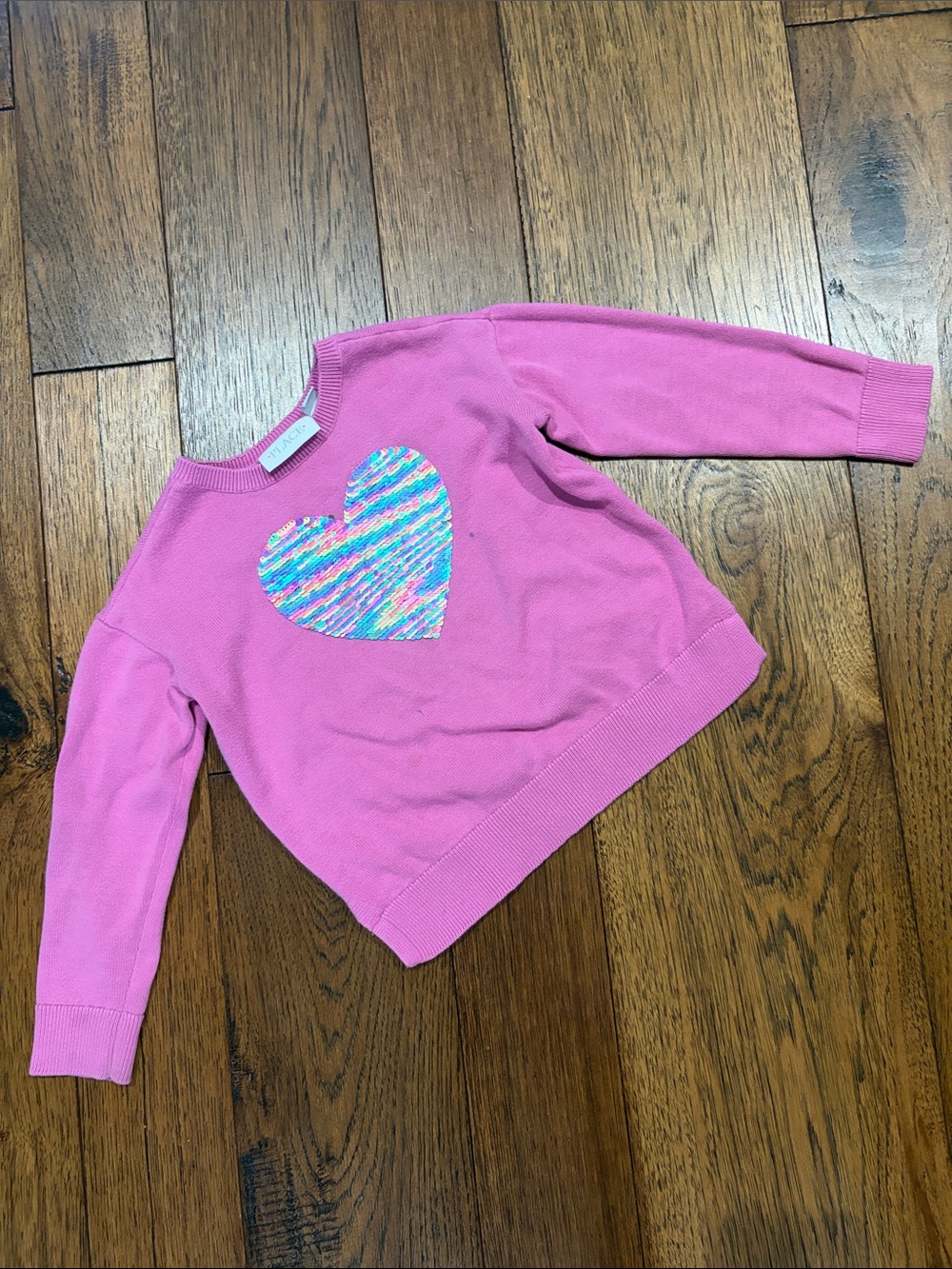 3 for $15 💙 Pink Heart Knit Sweater with sequin Heart